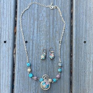 Viva Beads Silver and Colorful Clay Beaded Necklace Set